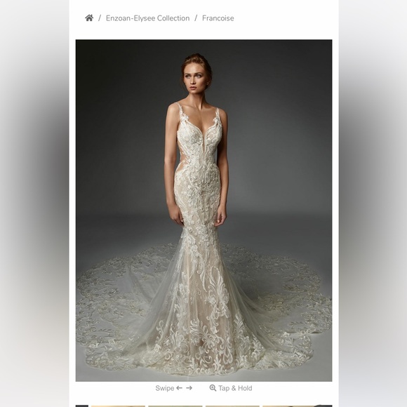 Size 14 Elysee Francoise Wedding Gown - Picture 9 of 10